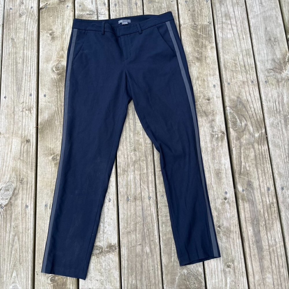 Vince Navy Blue Tuxedo Stripe Dress Pants Size 8